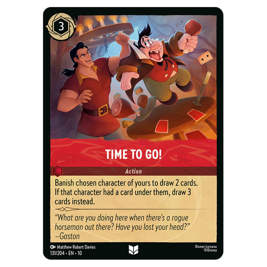 Time to Go! 131/204 card from the Lorcana set Whispers in the Well