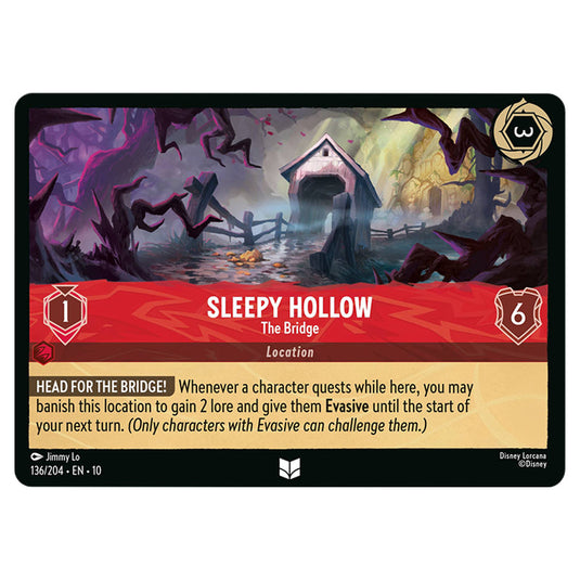 Sleepy Hollow - The Bridge 136/204 card from the Lorcana set Whispers in the Well