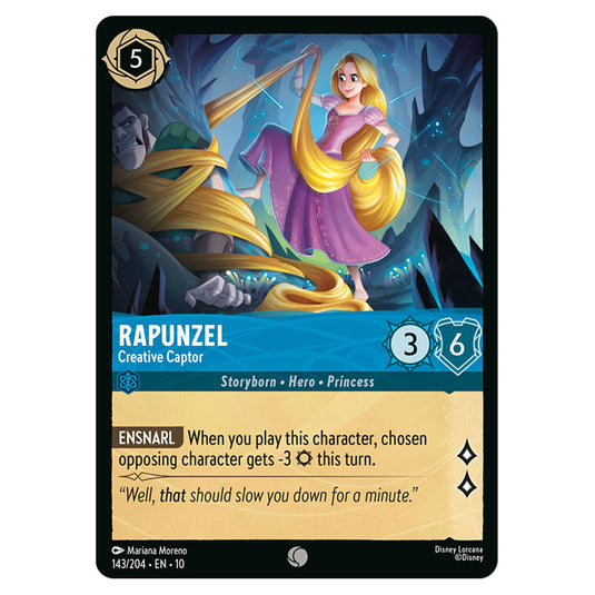 Rapunzel - Creative Captor 143/204 card from the Lorcana set Whispers in the Well