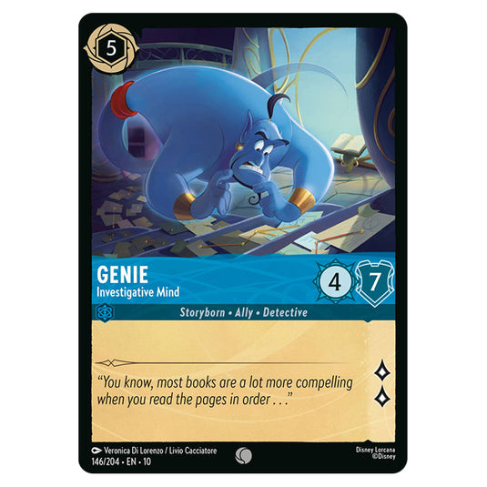 Genie - Investigative Mind 146/204 card from the Lorcana set Whispers in the Well