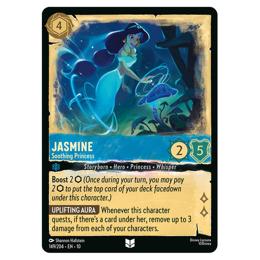 Jasmine - Soothing Princess 149/204 card from the Lorcana set Whispers in the Well