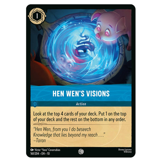 Hen Wen's Visions 161/204 card from the Lorcana set Whispers in the Well