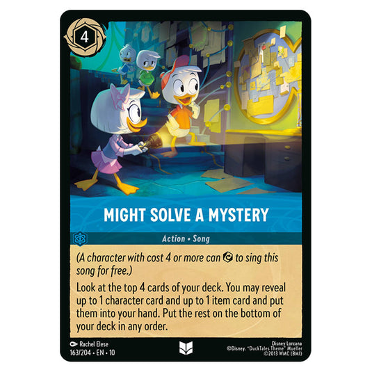 Might Solve a Mystery 163/204 card from the Lorcana set Whispers in the Well