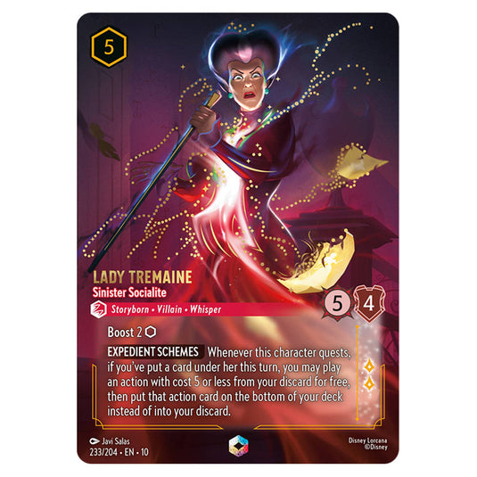 Lady Tremaine - Sinister Socialite 233/204 card from the Lorcana set Whispers in the Well
