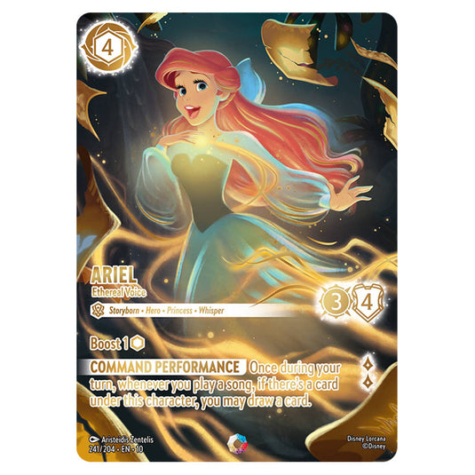 Ariel - Ethereal Voice 241/204 card from the Lorcana set Whispers in the Well