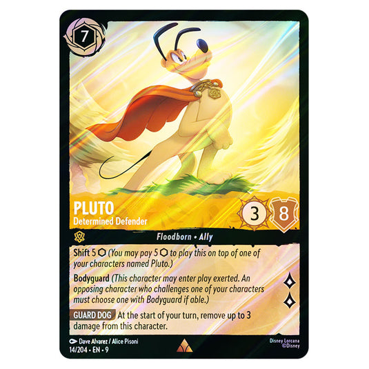 Pluto - Determined Defender 14/204 card from the Lorcana set Fabled