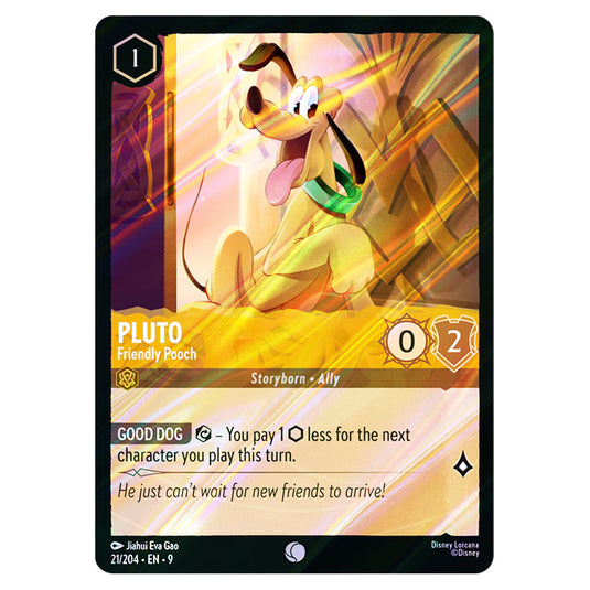 Pluto - Friendly Pooch 21/204 card from the Lorcana set Fabled