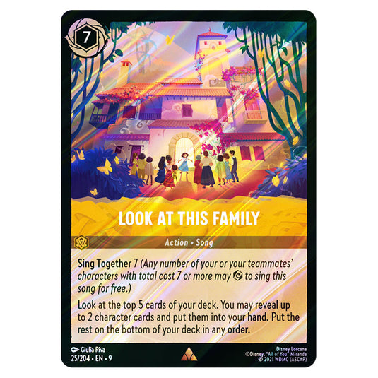 Look at This Family 25/204 card from the Lorcana set Fabled
