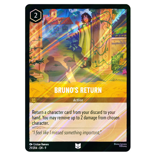 Bruno's Return 29/204 card from the Lorcana set Fabled
