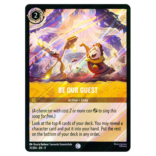 Be Our Guest 31/204 card from the Lorcana set Fabled