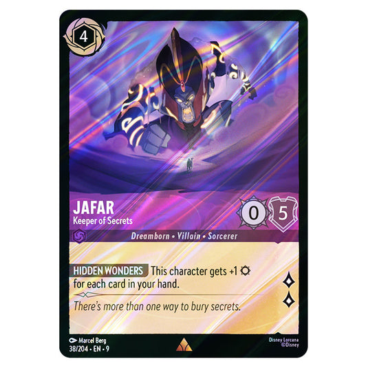 Jafar - Keeper of Secrets 38/204 card from the Lorcana set Fabled