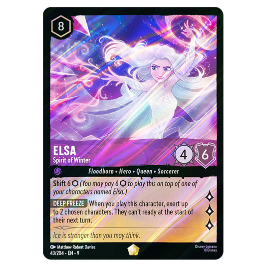 Lorcana - Fabled - Elsa - Spirit of Winter (Legendary) - 43/204 (Foil) Lorcana - Fabled - Elsa - Spirit of Winter (Legendary) - 43/204 (Foil)