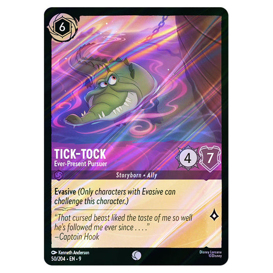 Tick‐Tock - Ever‐Present Pursuer 50/204 card from the Lorcana set Fabled