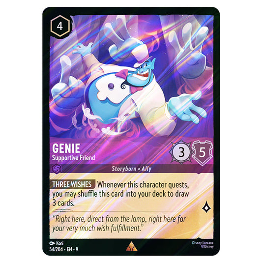 Genie - Supportive Friend 54/204 card from the Lorcana set Fabled