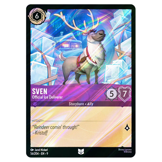 Sven - Official Ice Deliverer 56/204 card from the Lorcana set Fabled
