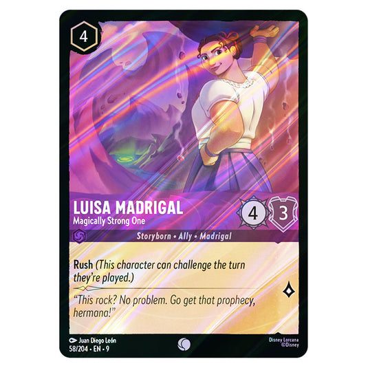 Luisa Madrigal - Magically Strong One 58/204 card from the Lorcana set Fabled