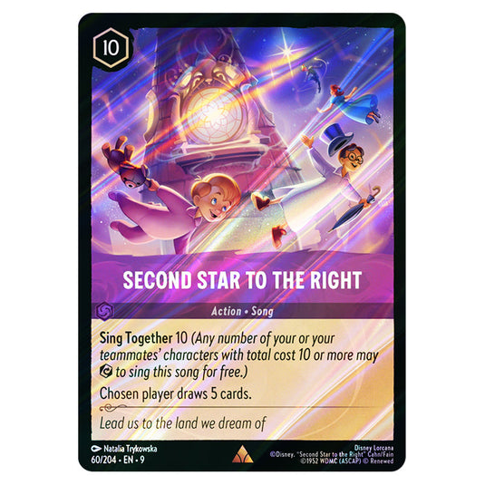 archazia's island lorcana chase cards Lorcana - Fabled - Second Star to the Right (Rare)