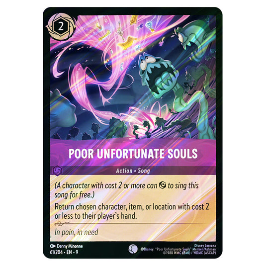Poor Unfortunate Souls 61/204 card from the Lorcana set Fabled