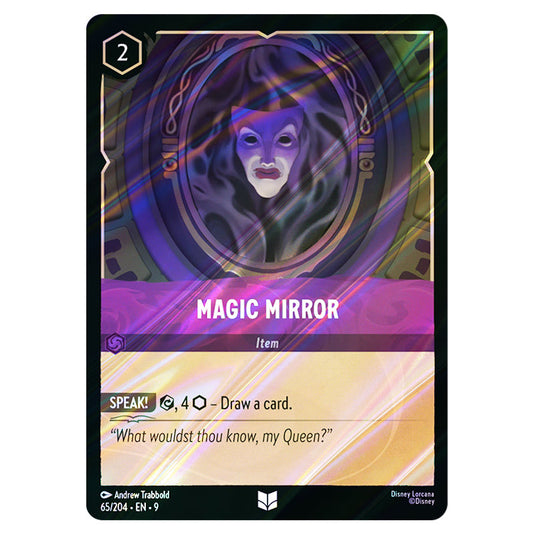 Magic Mirror 65/204 card from the Lorcana set Fabled