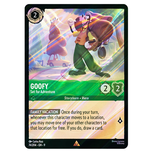 Goofy - Set for Adventure 74/204 card from the Lorcana set Fabled
