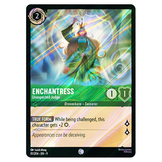 Enchantress - Unexpected Judge 81/204 card from the Lorcana set Fabled
