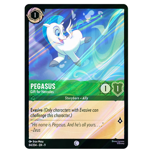 Pegasus - Gift for Hercules 84/204 card from the Lorcana set Fabled