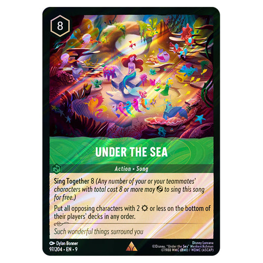Under the Sea 97/204 card from the Lorcana set Fabled