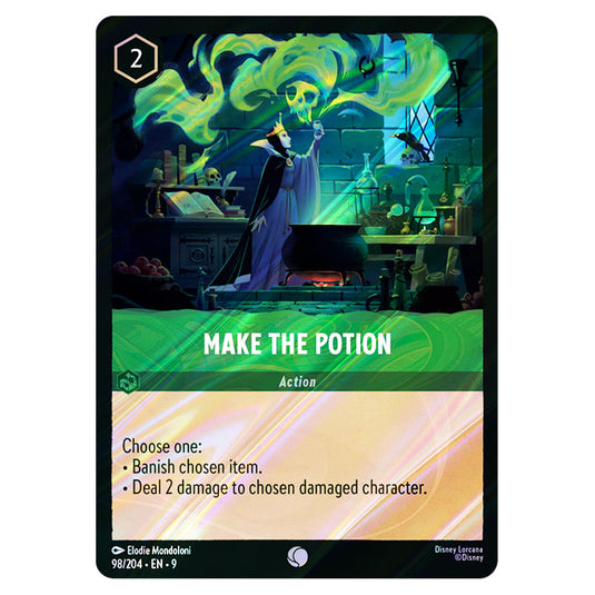 Make the Potion 98/204 card from the Lorcana set Fabled