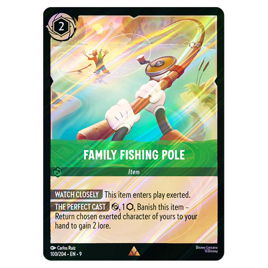 Family Fishing Pole 100/204 card from the Lorcana set Fabled
