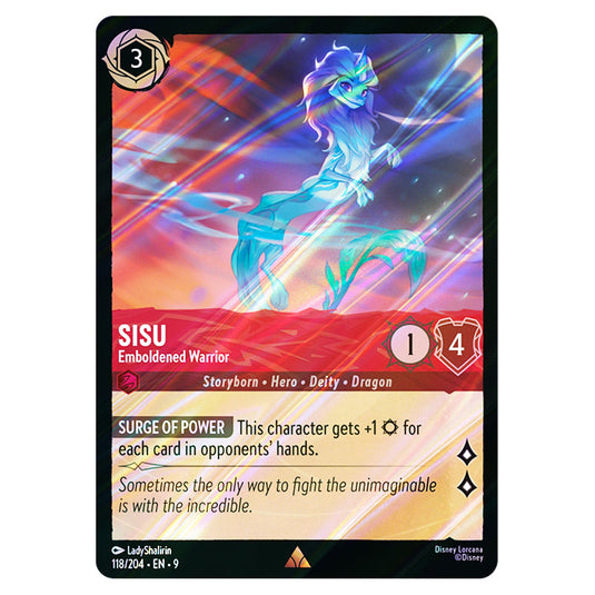 Sisu - Emboldened Warrior 118/204 card from the Lorcana set Fabled