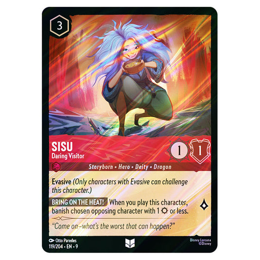 Sisu - Daring Visitor 119/204 card from the Lorcana set Fabled