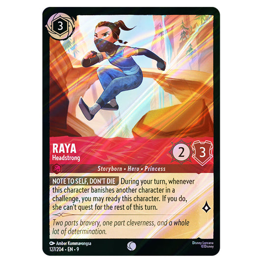 Raya - Headstrong 127/204 card from the Lorcana set Fabled