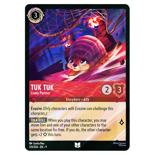 Tuk Tuk - Lively Partner 129/204 card from the Lorcana set Fabled