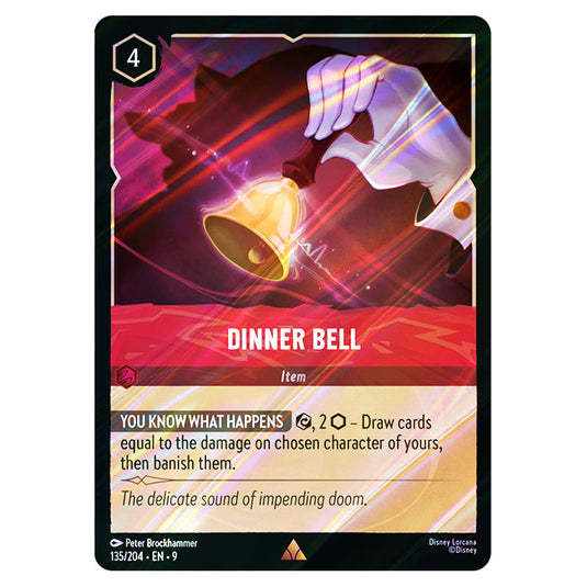 Dinner Bell 135/204 card from the Lorcana set Fabled
