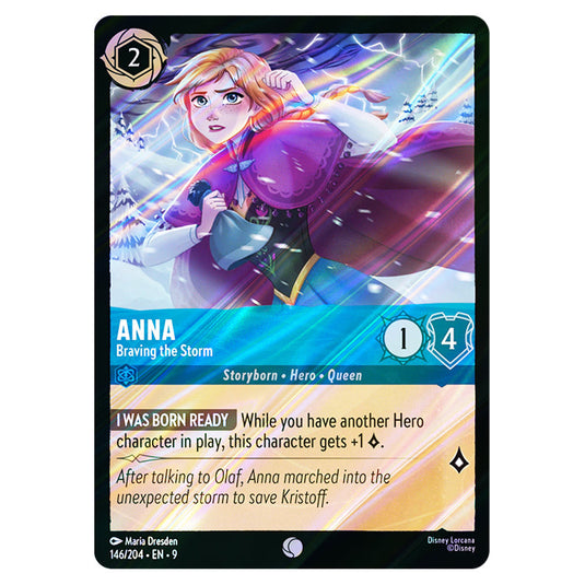 Anna - Braving the Storm 146/204 card from the Lorcana set Fabled