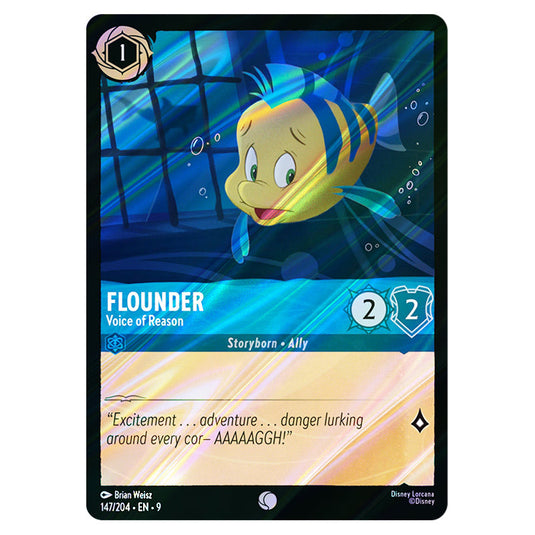 Flounder - Voice of Reason 147/204 card from the Lorcana set Fabled