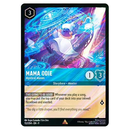 Mama Odie - Mystical Maven 152/204 card from the Lorcana set Fabled