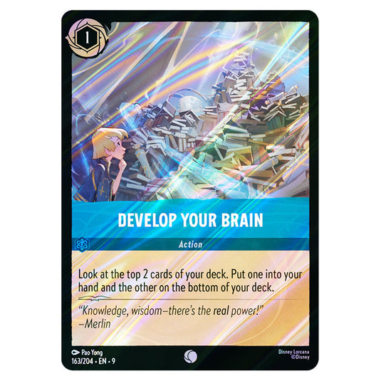 Develop Your Brain 163/204 card from the Lorcana set Fabled