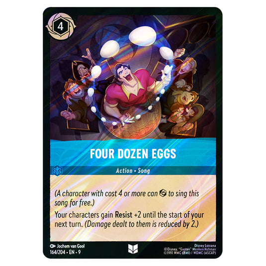 Four Dozen Eggs 164/204 card from the Lorcana set Fabled