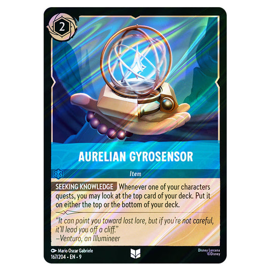 Aurelian Gyrosensor 167/204 card from the Lorcana set Fabled