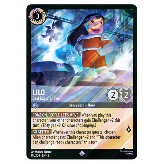 Lilo - Best Explorer Ever 174/204 card from the Lorcana set Fabled