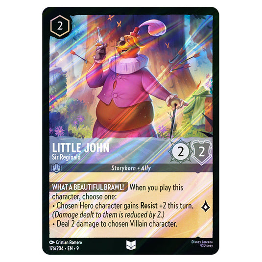 Little John - Sir Reginald 176/204 card from the Lorcana set Fabled