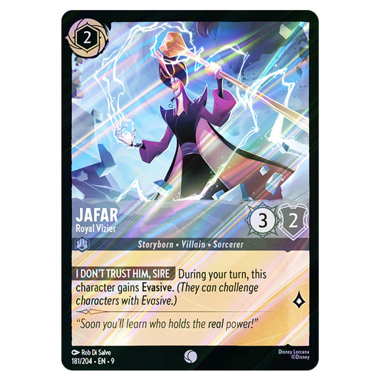 Jafar - Royal Vizier 181/204 card from the Lorcana set Fabled