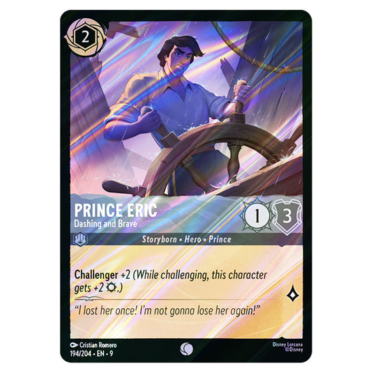 Prince Eric - Dashing and Brave 194/204 card from the Lorcana set Fabled