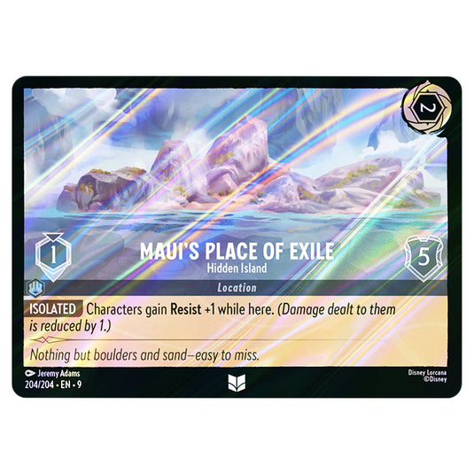 Maui's Place of Exile - Hidden Island 204/204 card from the Lorcana set Fabled