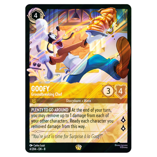 Goofy - Groundbreaking Chef 4/204 card from the Lorcana set Reign of Jafar