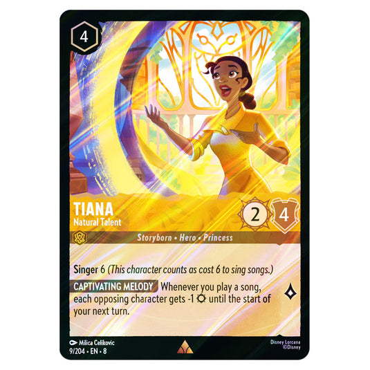 Tiana - Natural Talent 9/204 card from the Lorcana set Reign of Jafar