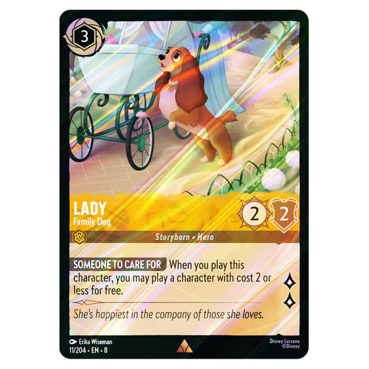 Lady - Family Dog 11/204 card from the Lorcana set Reign of Jafar