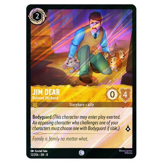 Jim Dear - Beloved Husband 12/204 card from the Lorcana set Reign of Jafar