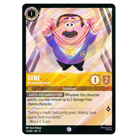 Gene - Niceland Resident 13/204 card from the Lorcana set Reign of Jafar